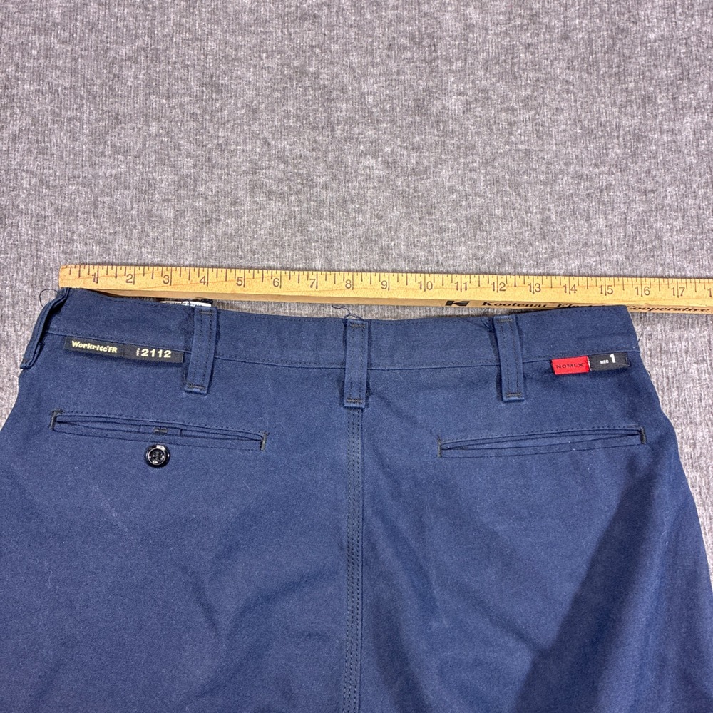 Workrite FR Work Pants Mens 32x30 Navy Blue Nomex Flame Resistant 402NX75MN - Picture 10 of 13